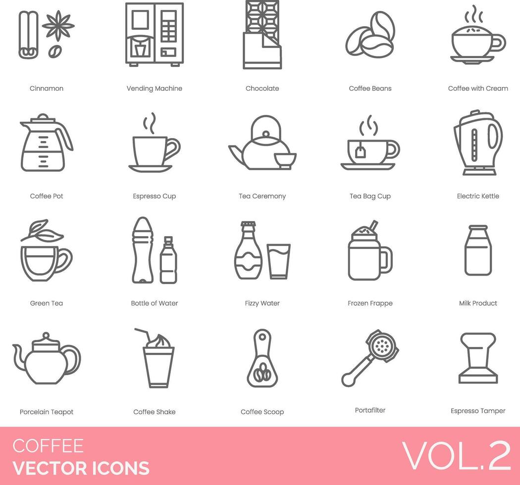 café vector icono conjunto