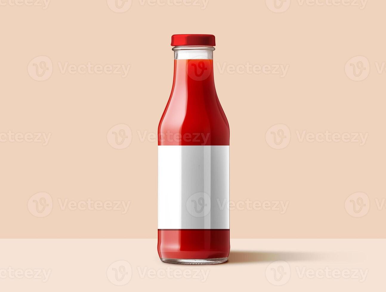 AI generated Sauce bottle mockup photo