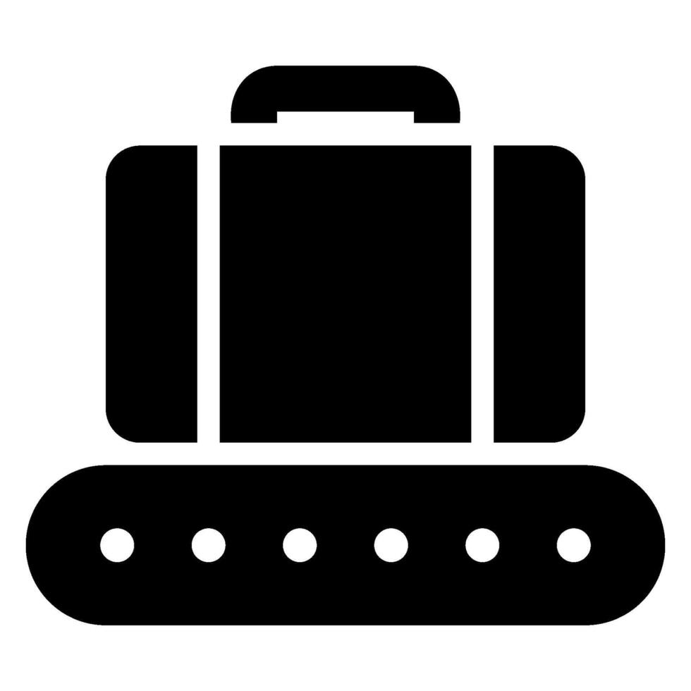 luggage glyph icon vector