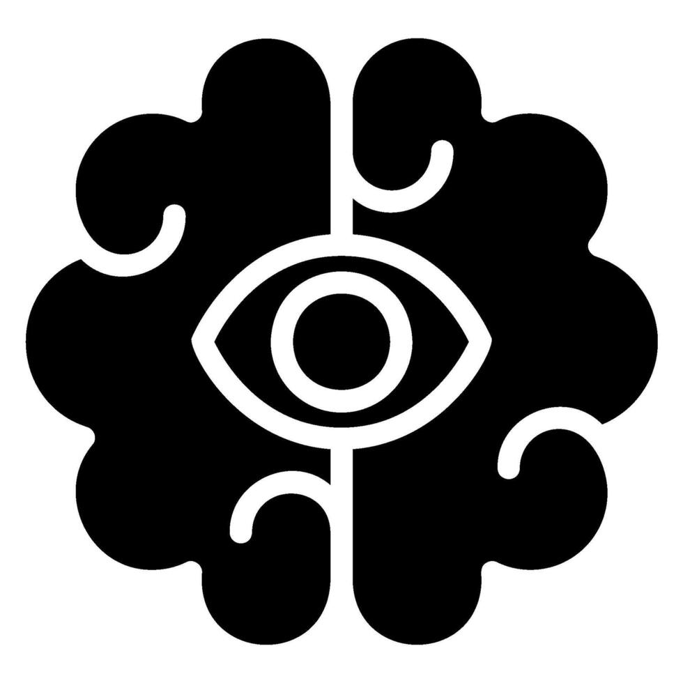 mind glyph icon vector