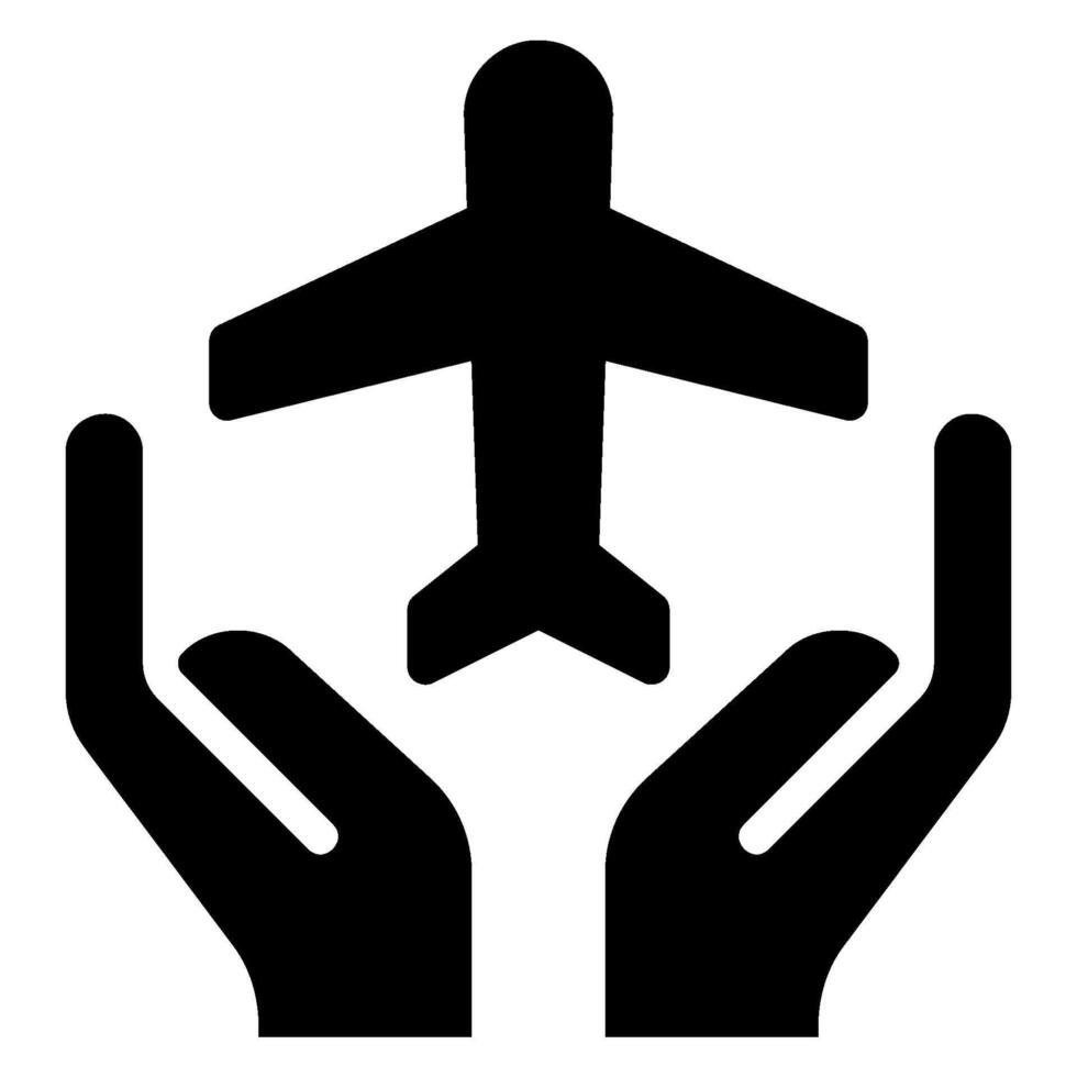 hands glyph icon vector