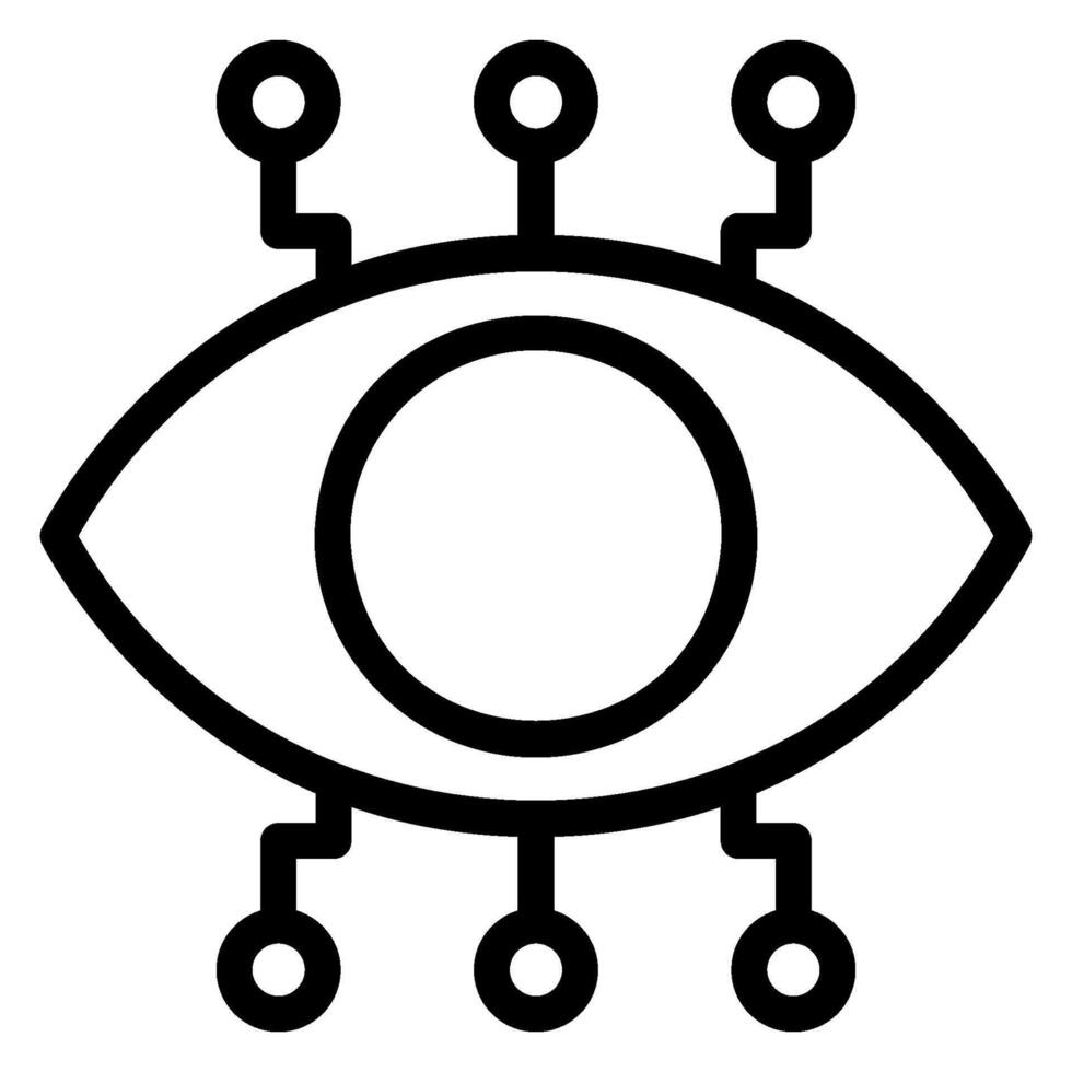 virtual reality line icon vector
