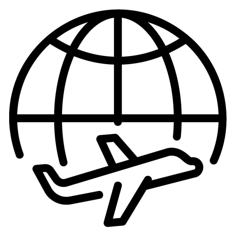 travel line icon vector