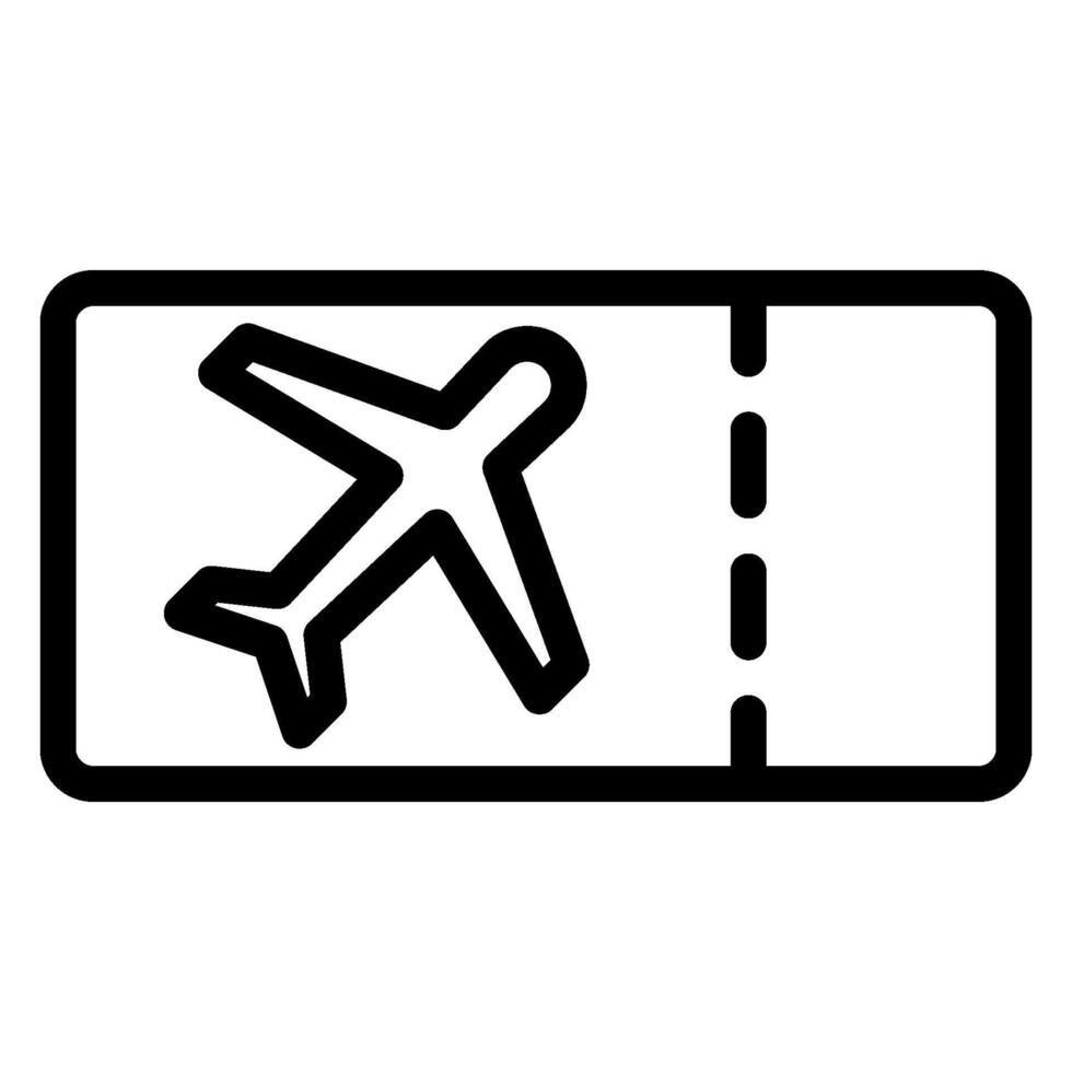 ticket line icon vector