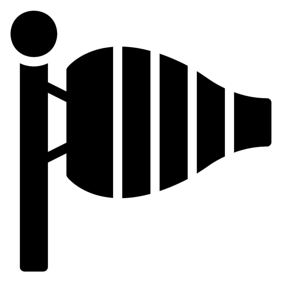 windsock glyph icon vector