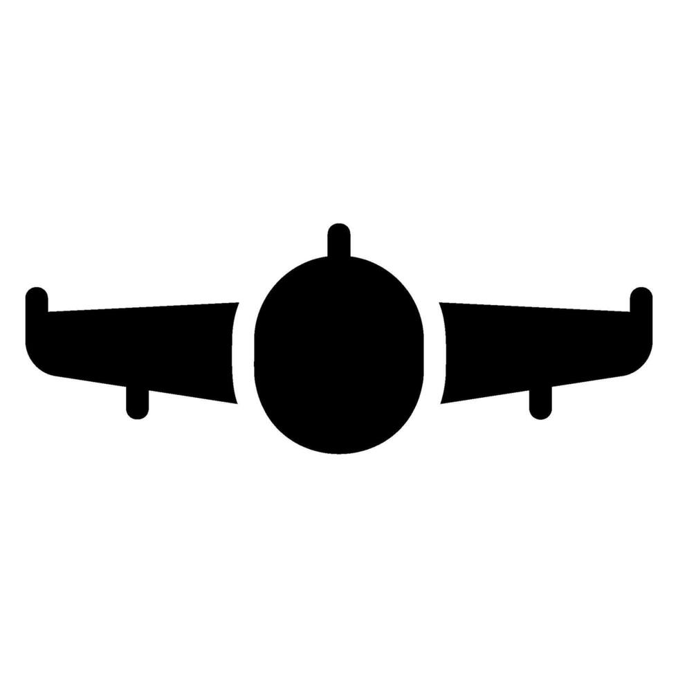 icono de glifo de avión vector