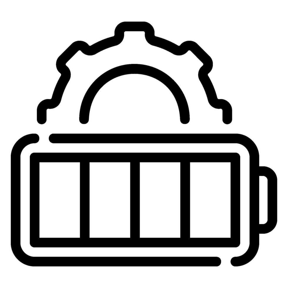 battery line icon vector