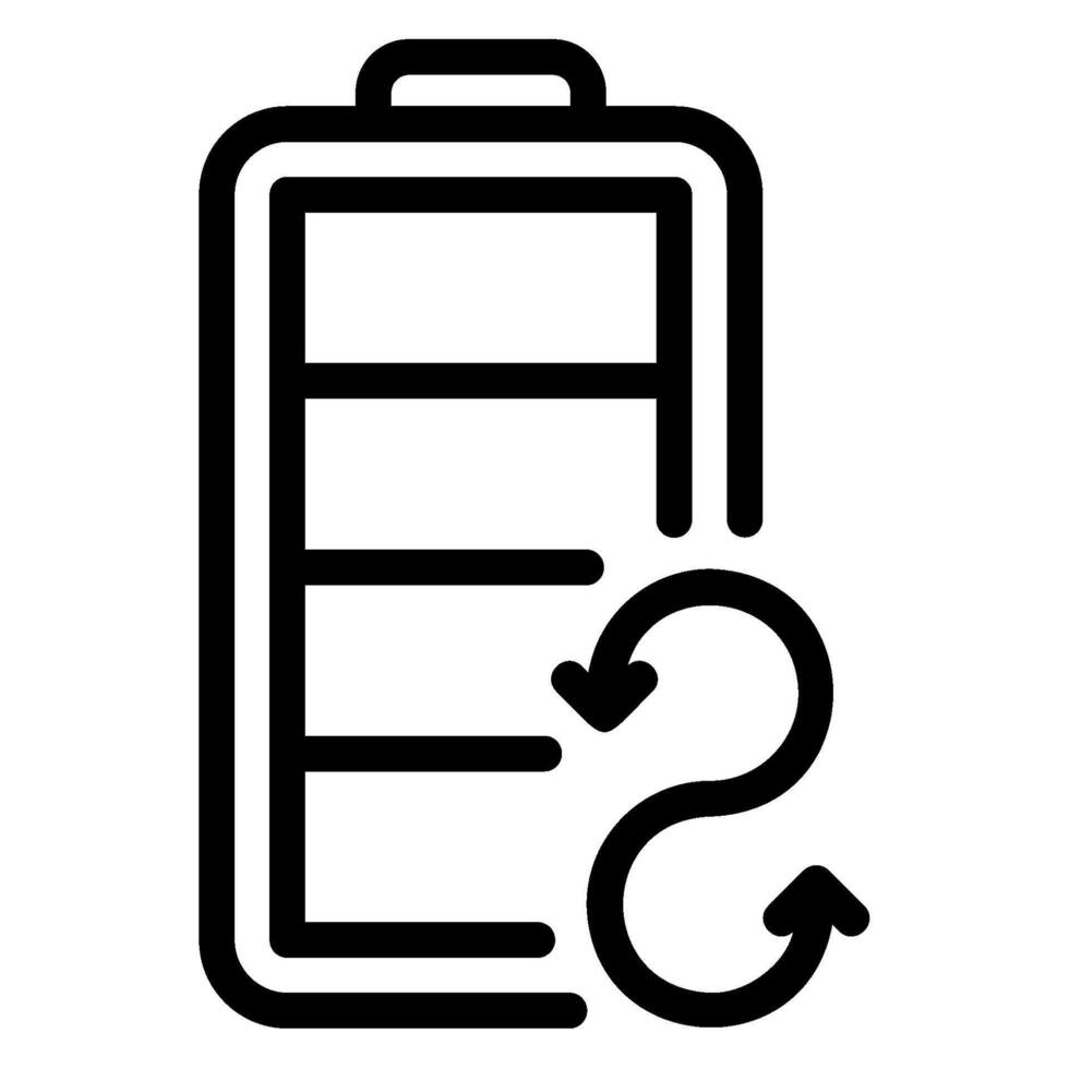 battery line icon vector