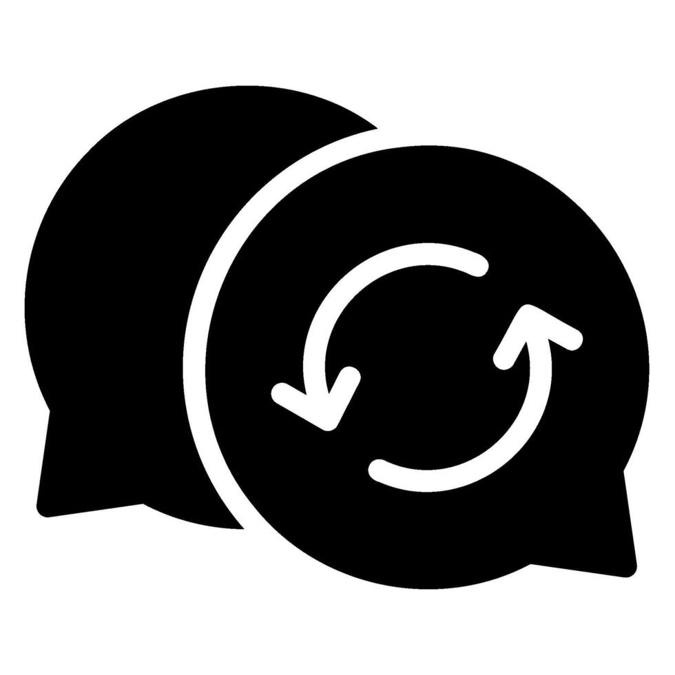 chat glyph icon vector
