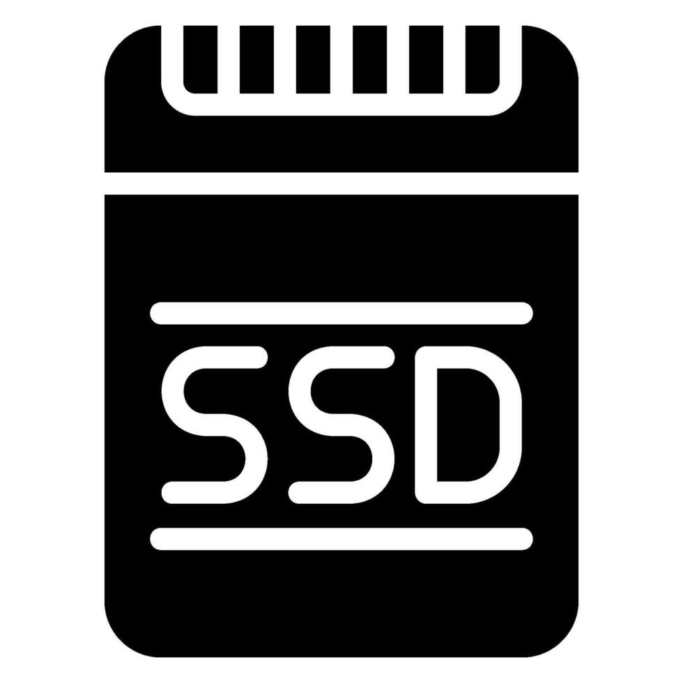 ssd glyph icon vector