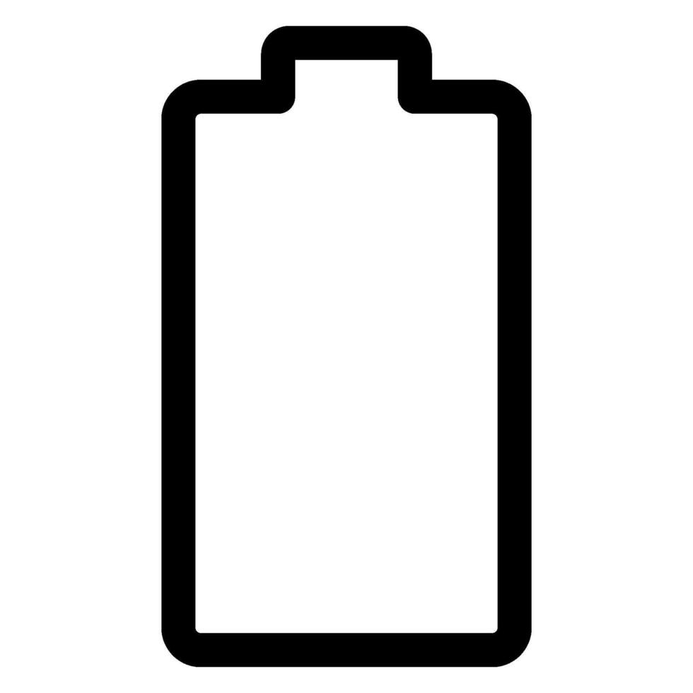 empty battery glyph icon vector