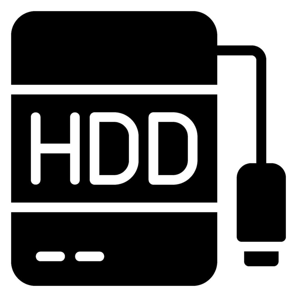 hdd glyph icon vector