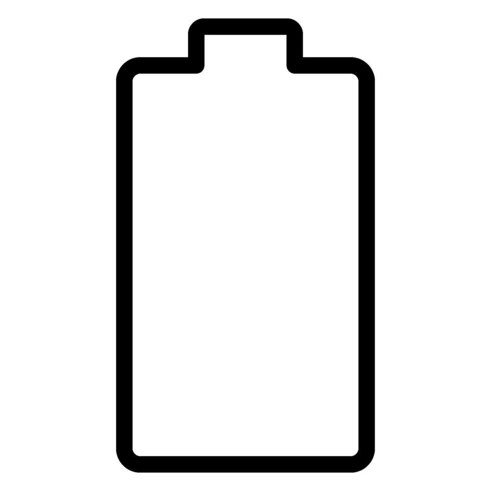 empty battery line icon vector