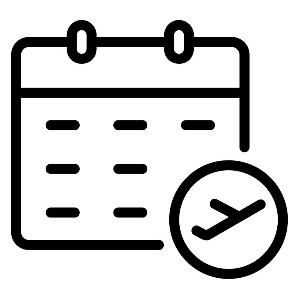 calendar line icon vector