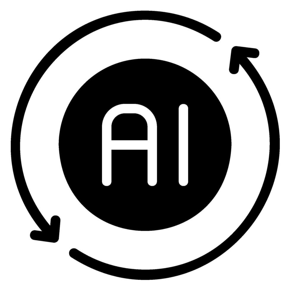 circular arrow glyph icon vector