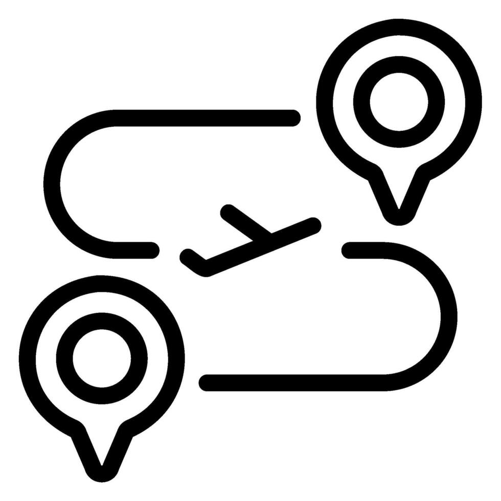 route line icon vector