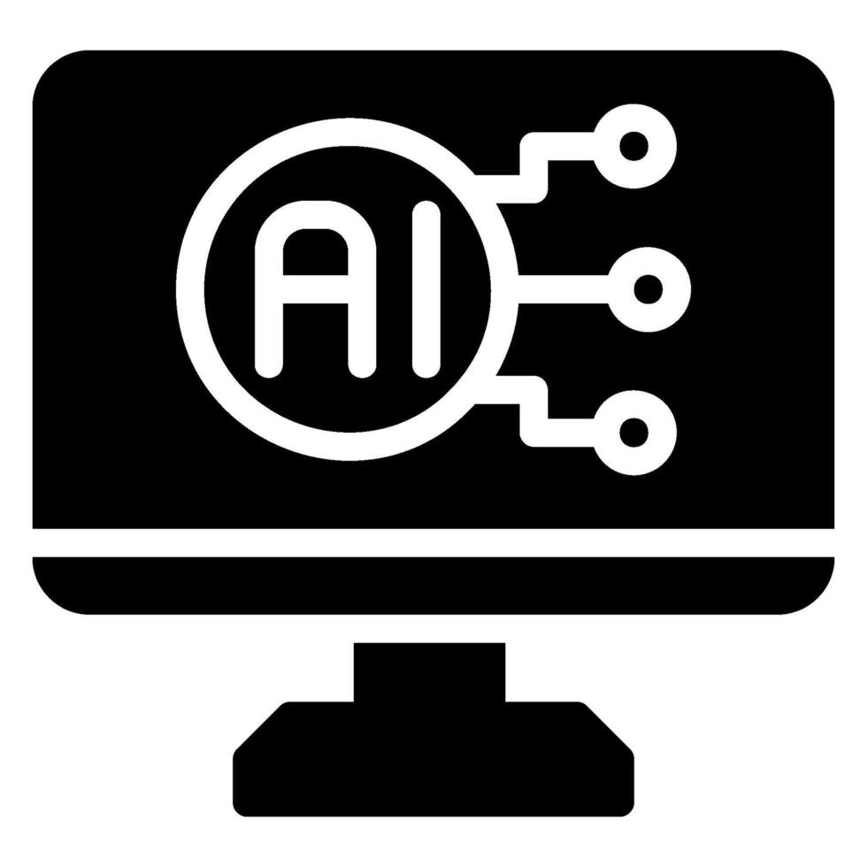 computer glyph icon vector