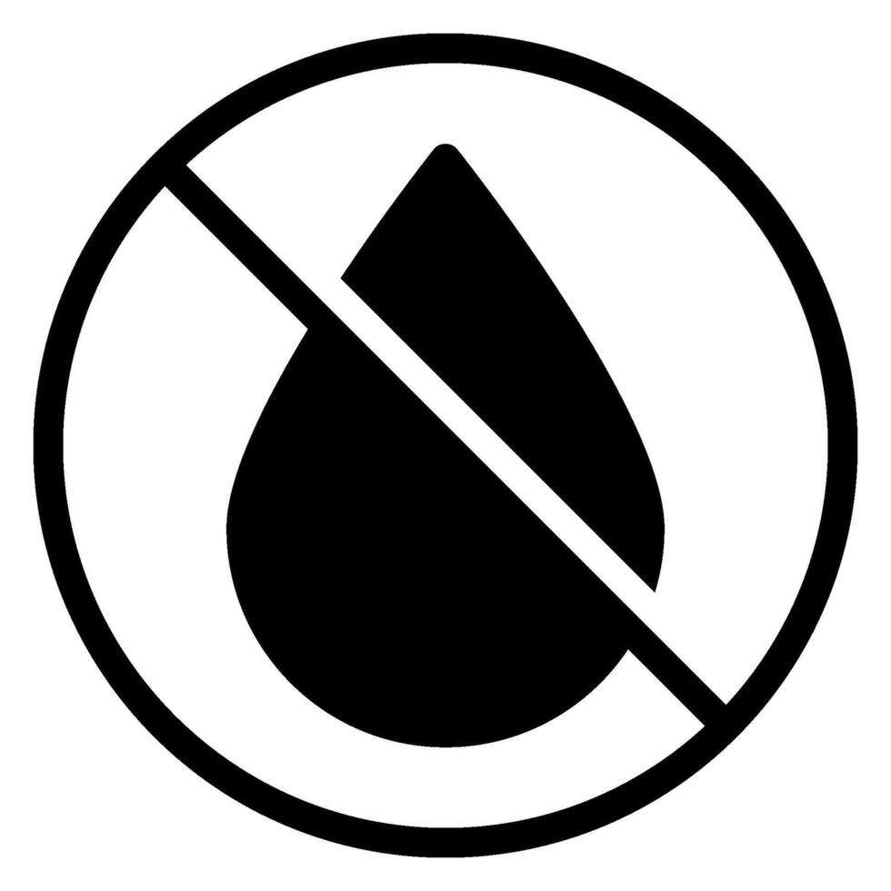 no liquid glyph icon vector