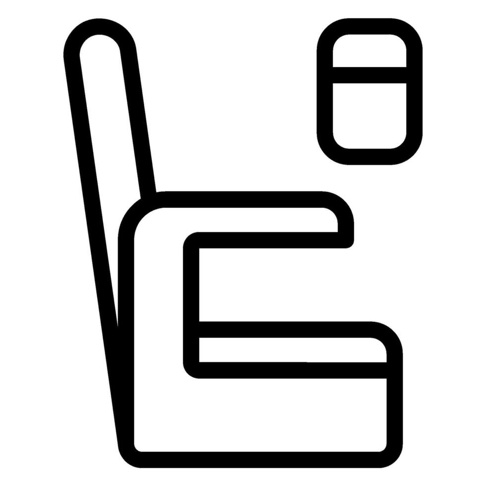 icono de línea de asiento vector