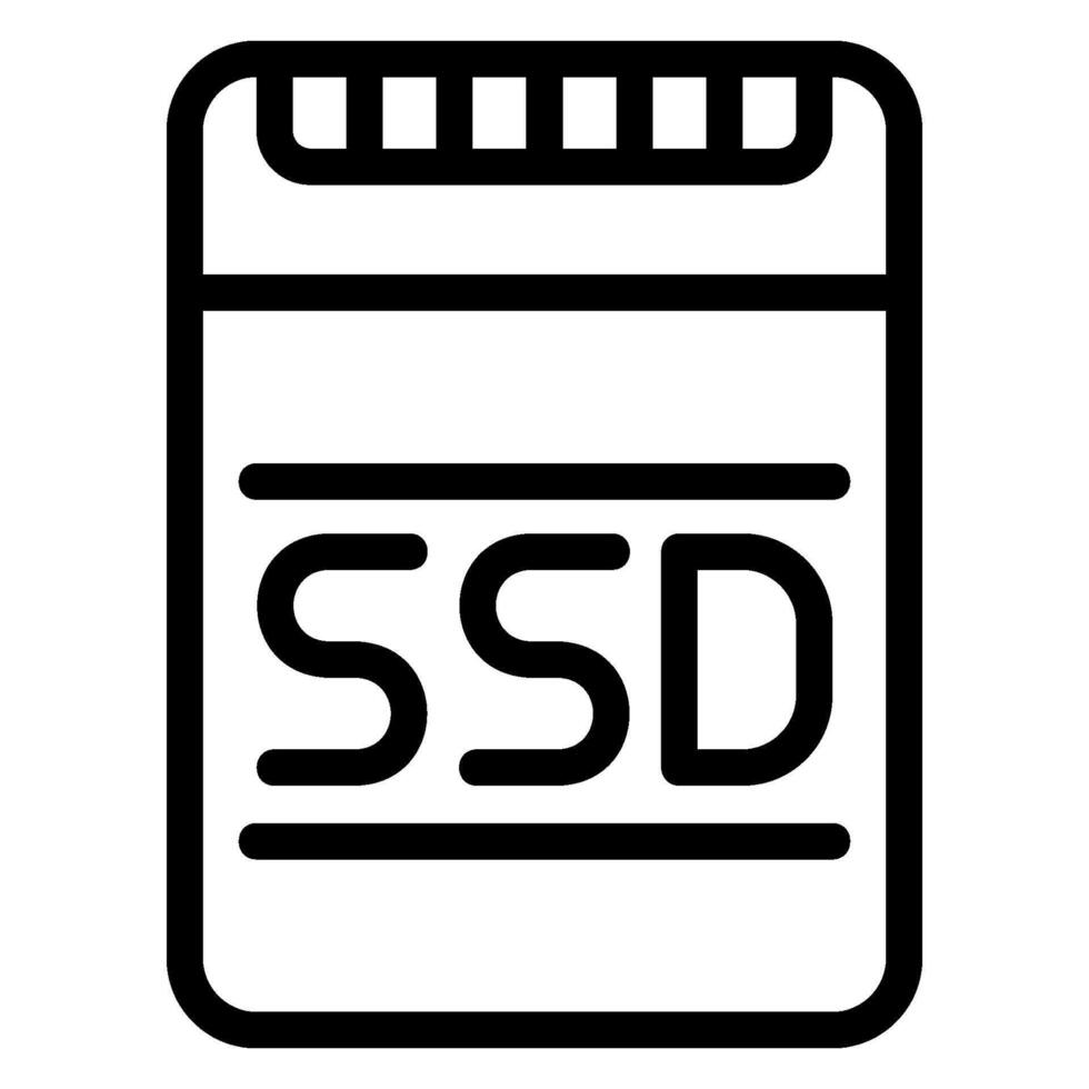 icono de línea ssd vector