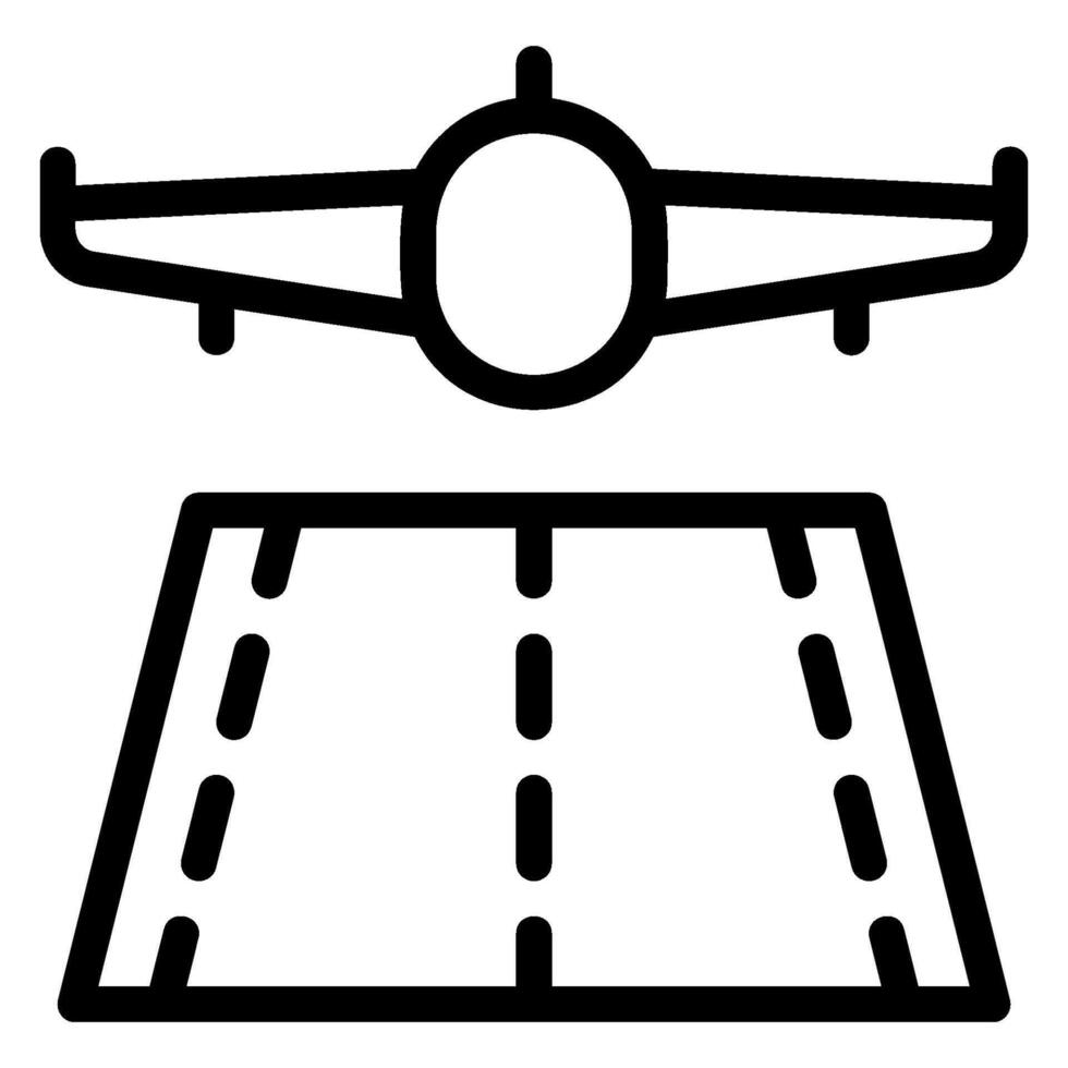 landing line icon vector