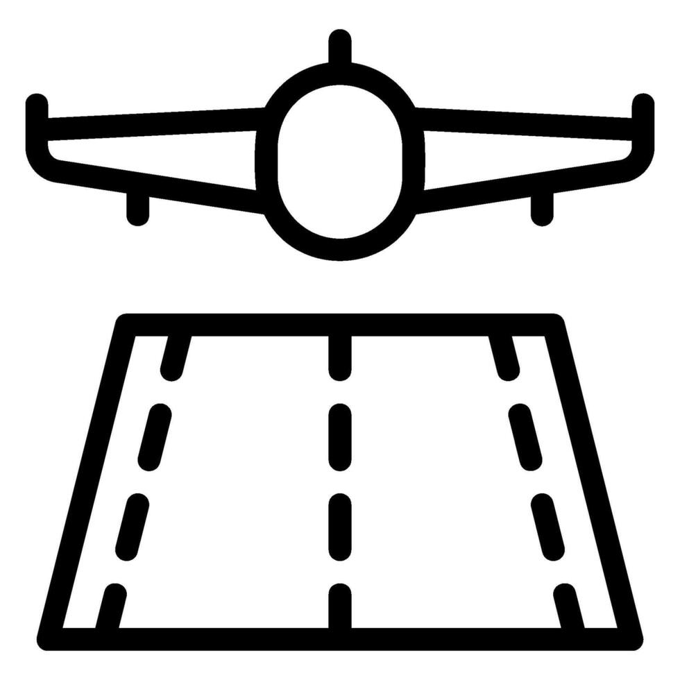 landing line icon vector