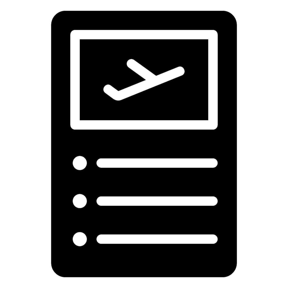 checking glyph icon vector