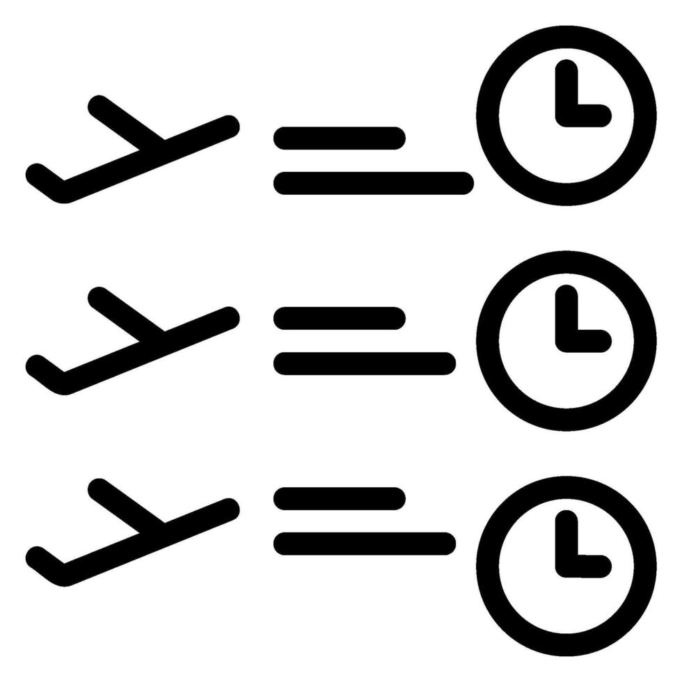 schedule line icon vector