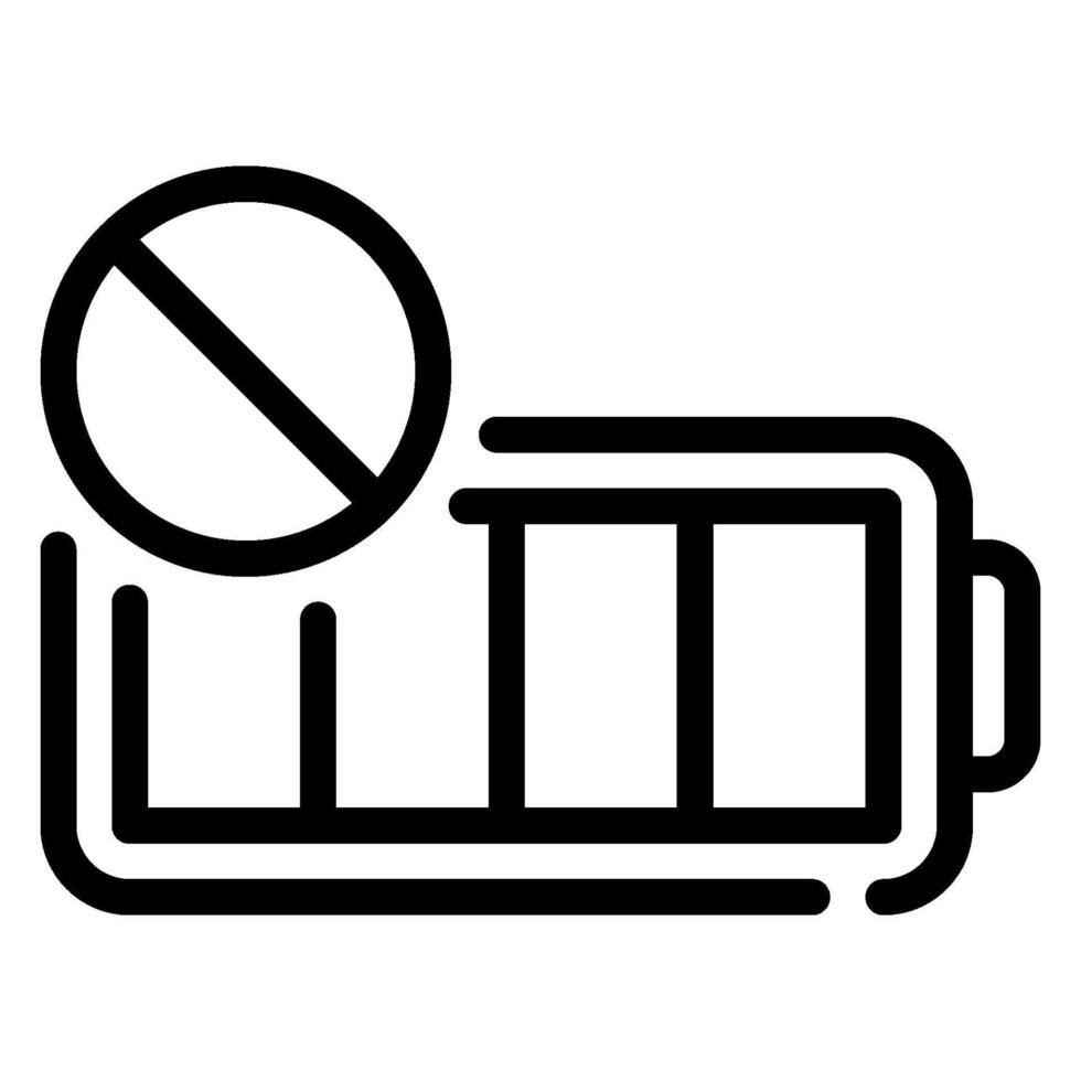 battery line icon vector