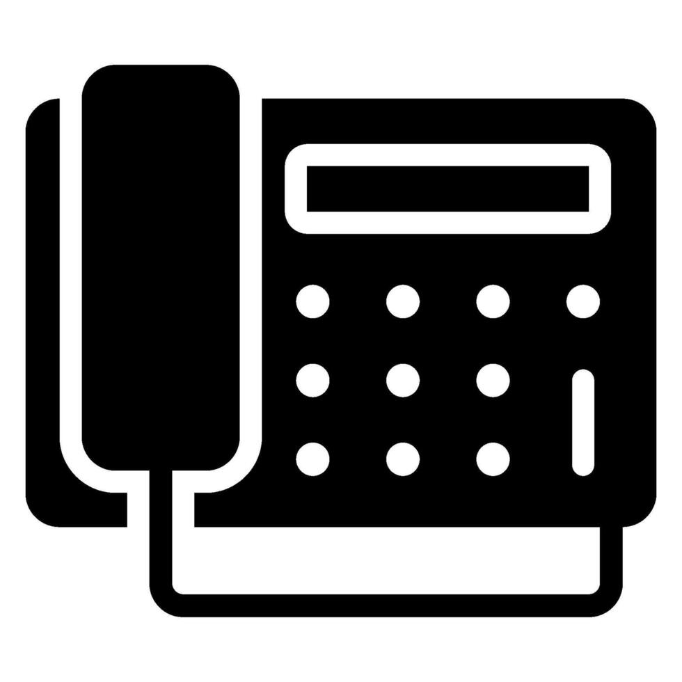 telephone glyph icon vector