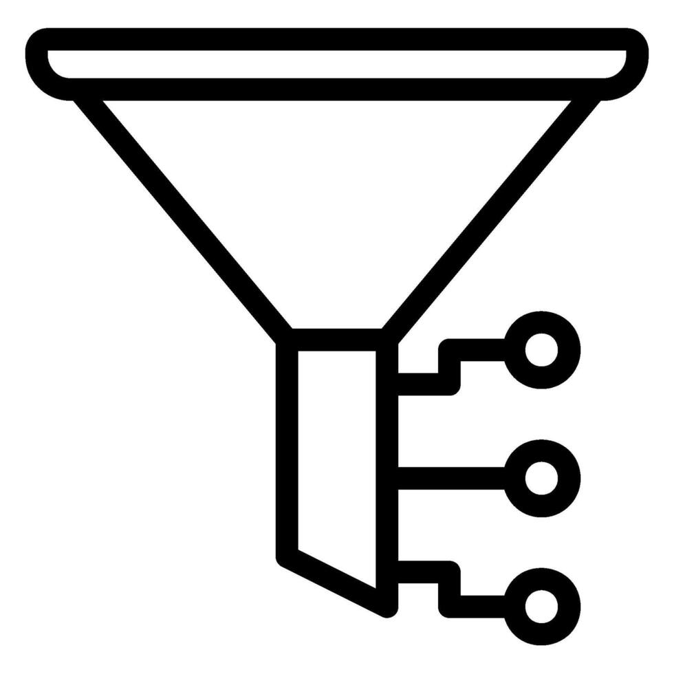 funnel line icon vector