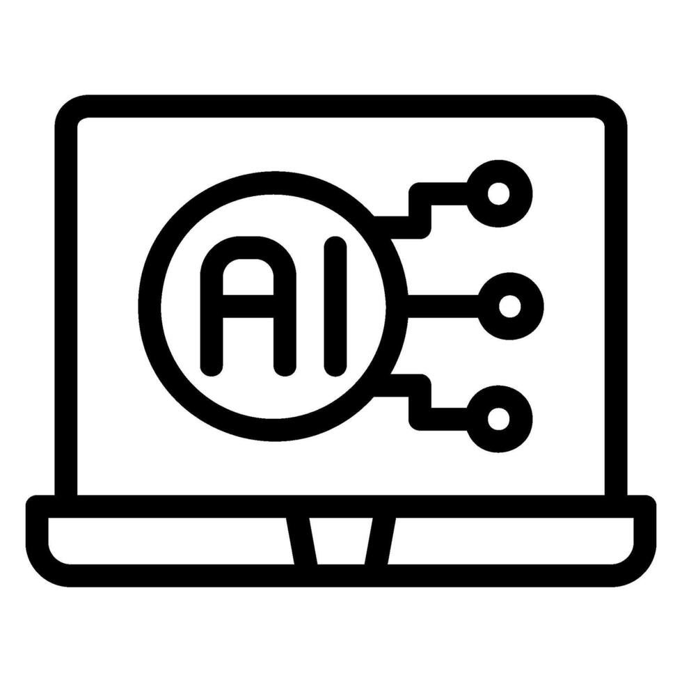 laptop line icon vector