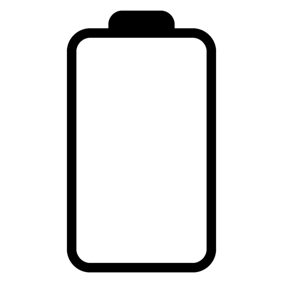 empty battery glyph icon vector