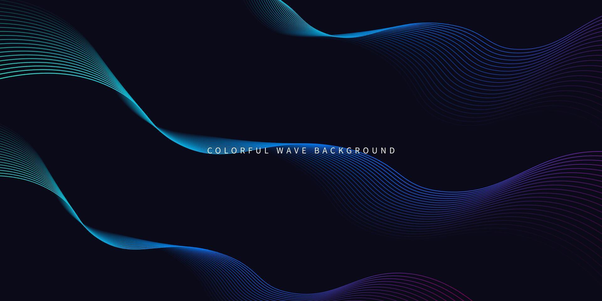 abstract colorful wave shape line decoration blend gradient background. vector