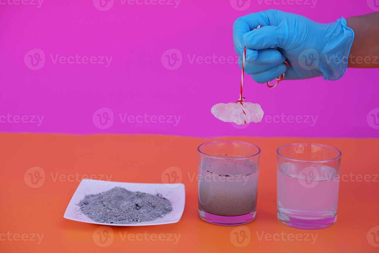 Equipment for doing science experiment about sedimentation by using