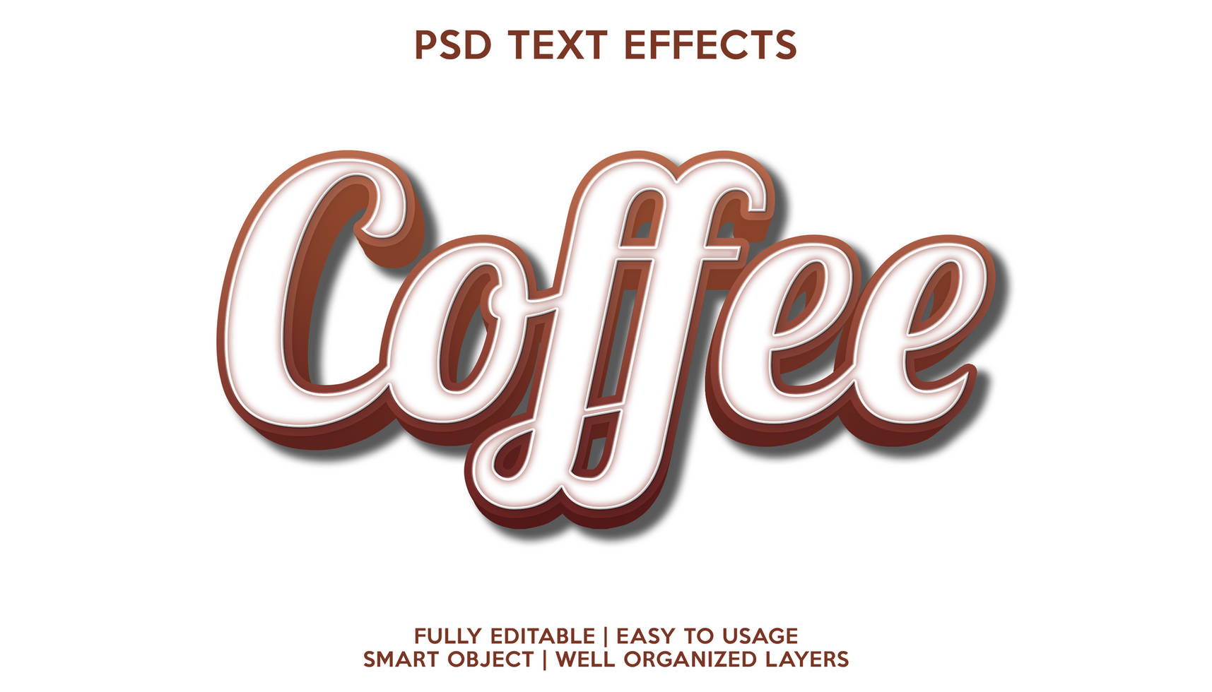 coffee text effect template psd