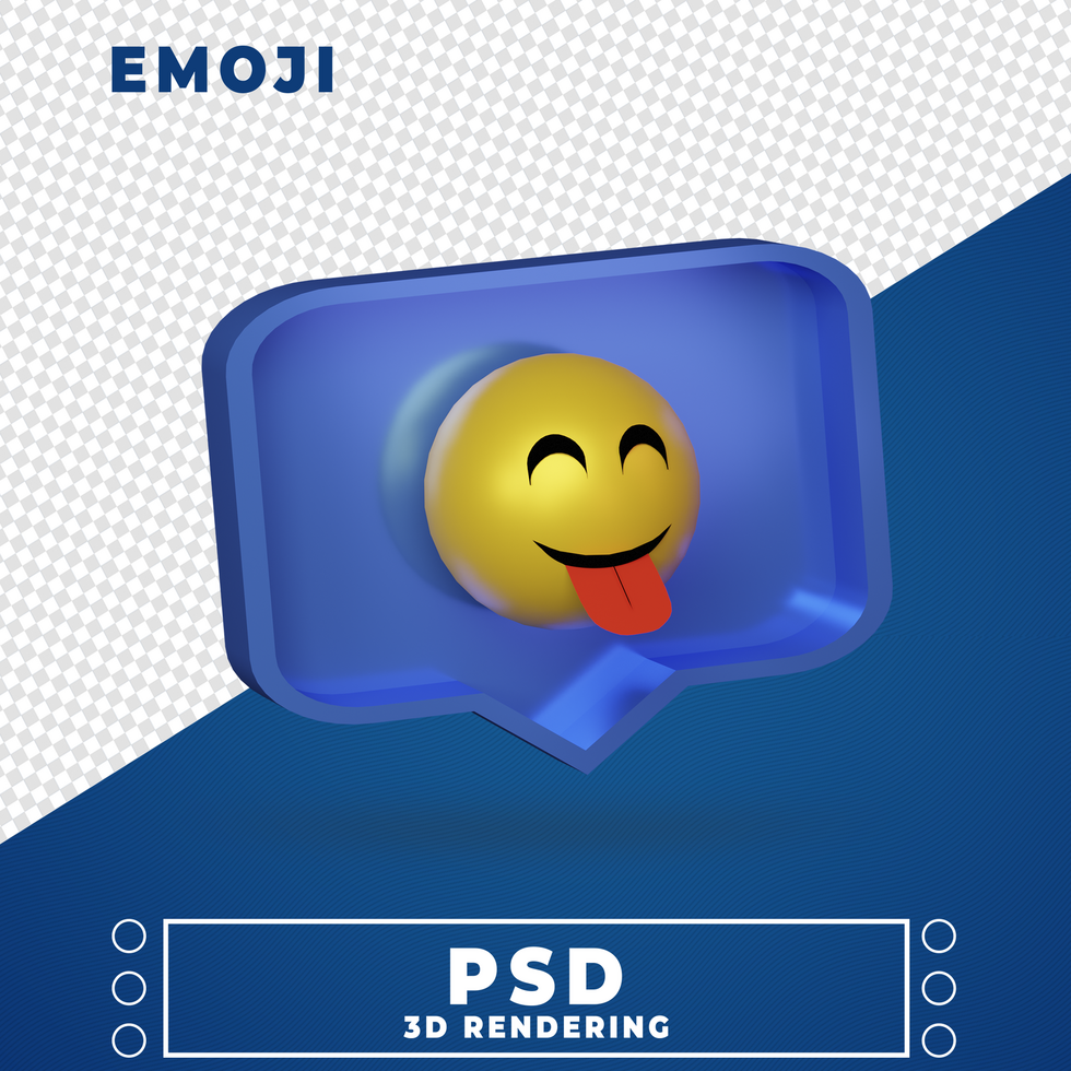 emoticon 3d representación psd