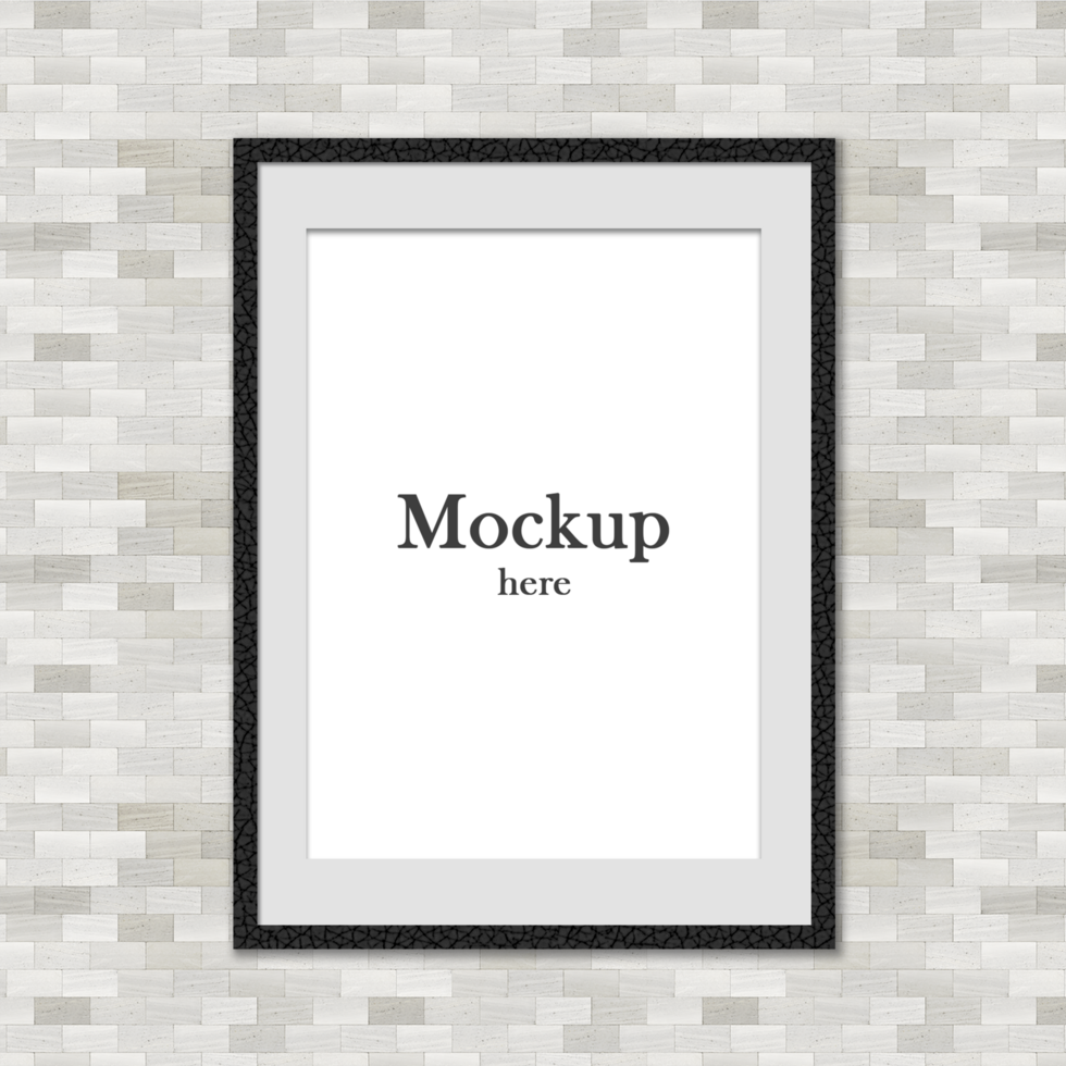 Single modern frame mockup on wall editable PSD