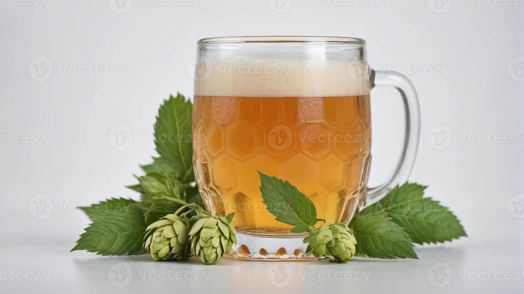 AI generated Beer Hops Isolated On White Background. AI Generated photo