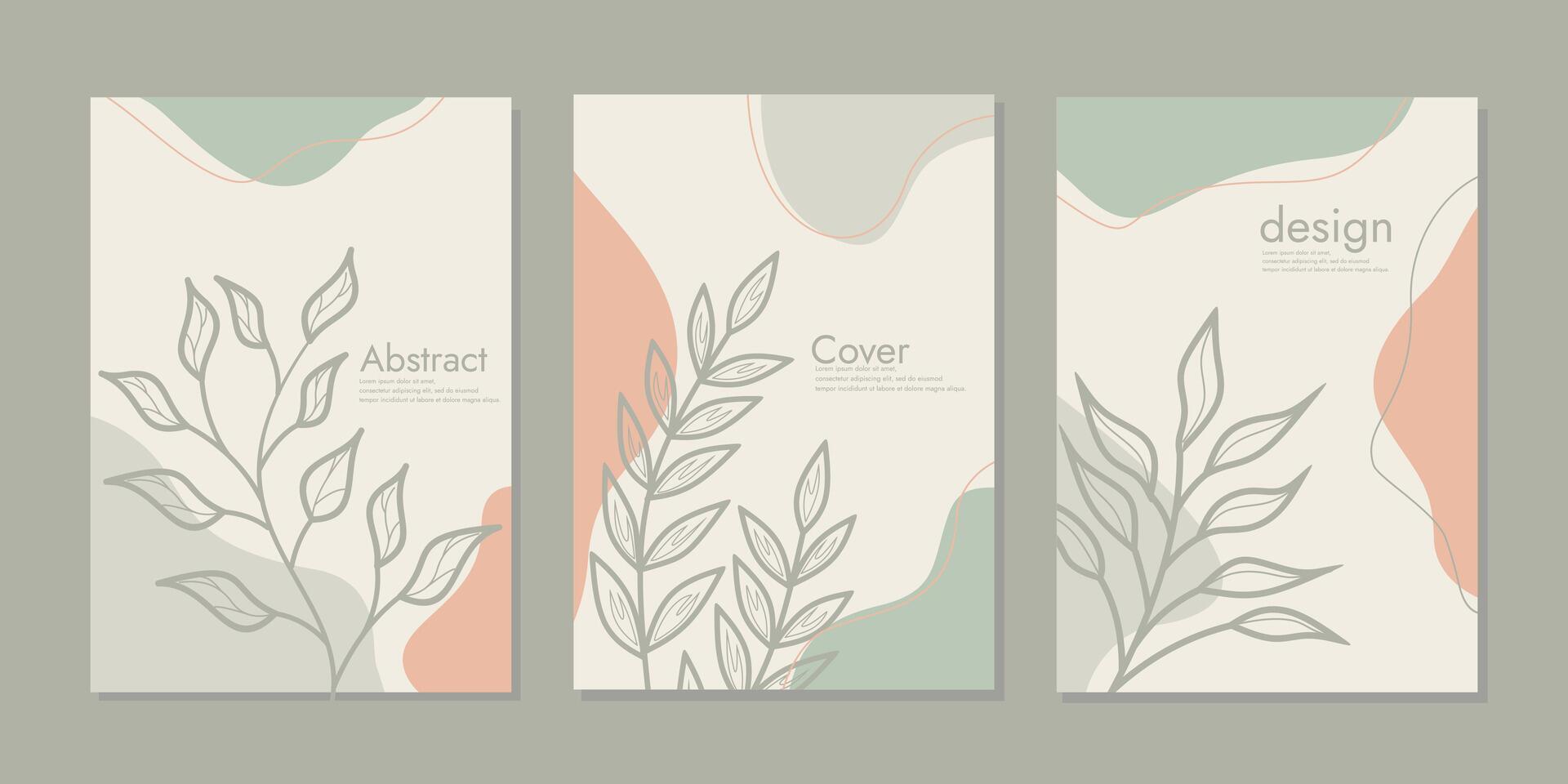 Book Cover Background. floral hand drawn pattern. Good for poster, card, invitation, flyer, cover, banner, placard, brochure and other graphic design. Vector illustration.