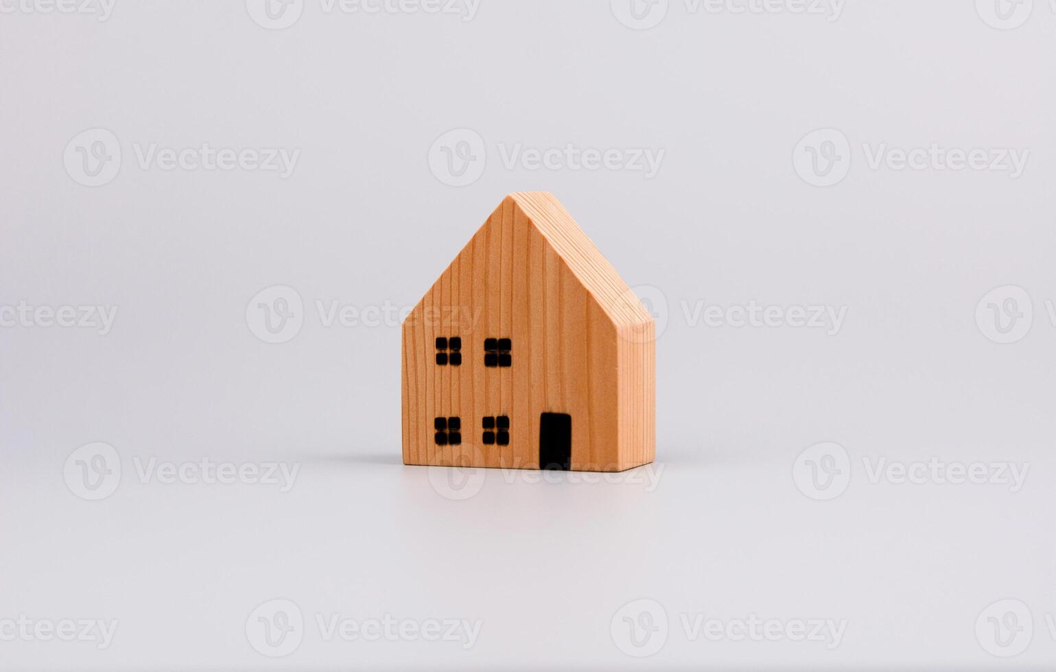 Model wooden house, toy house, first house project and home loan and housing photo