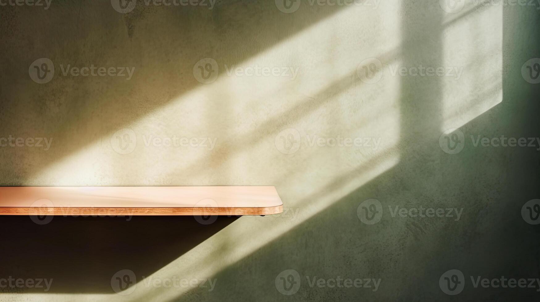 AI generated Empty wooden deck table photo