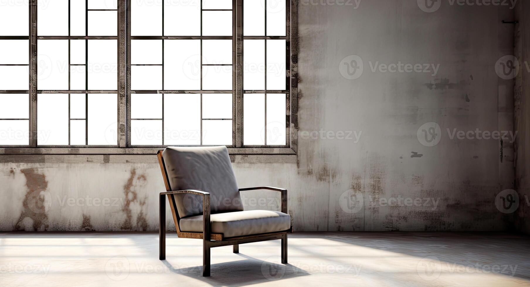 AI generated Vintage Armchair Near the Window photo