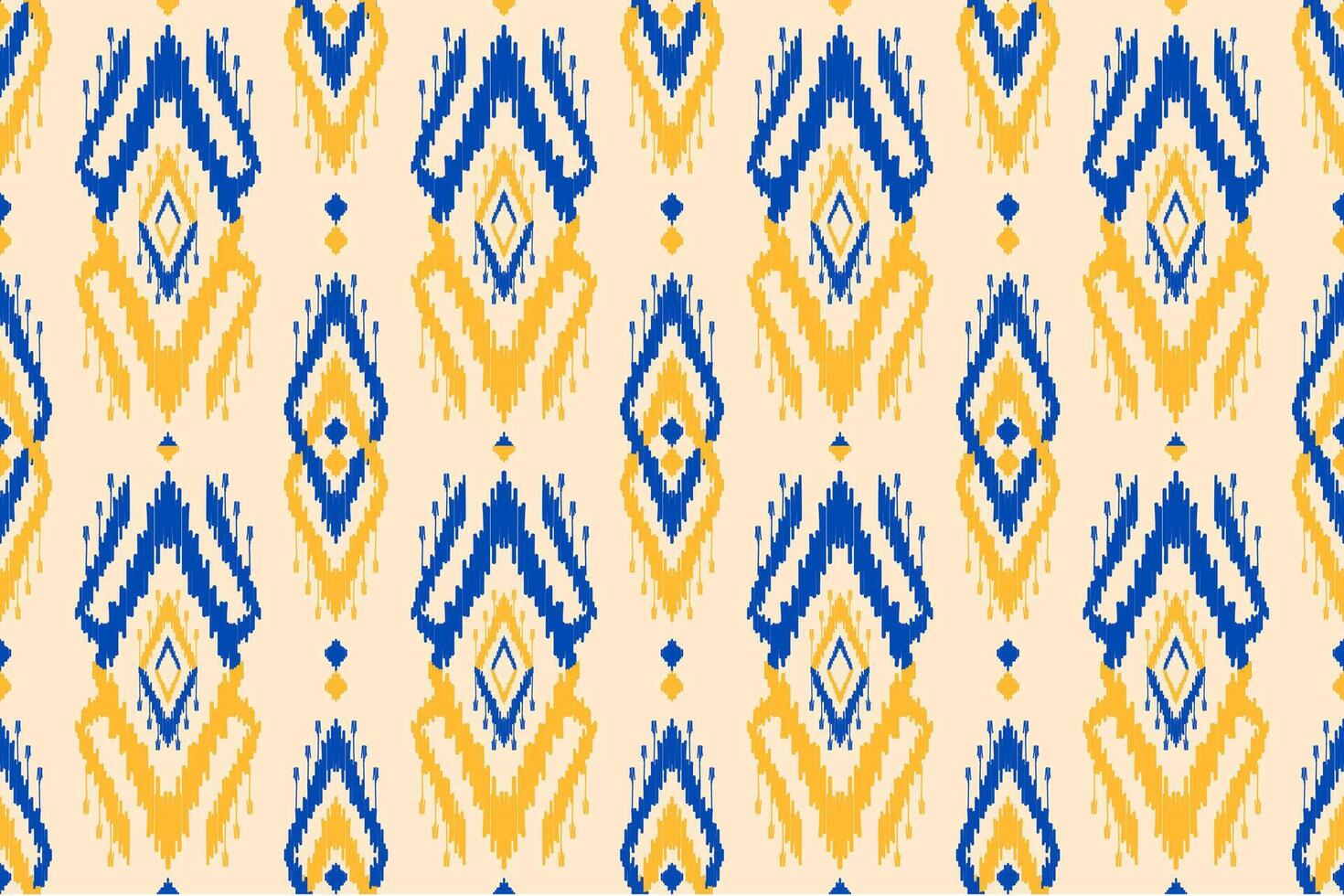 Abstract ethnic ikat background. Geometric seamless pattern in tribal. Fabric Indian style. vector