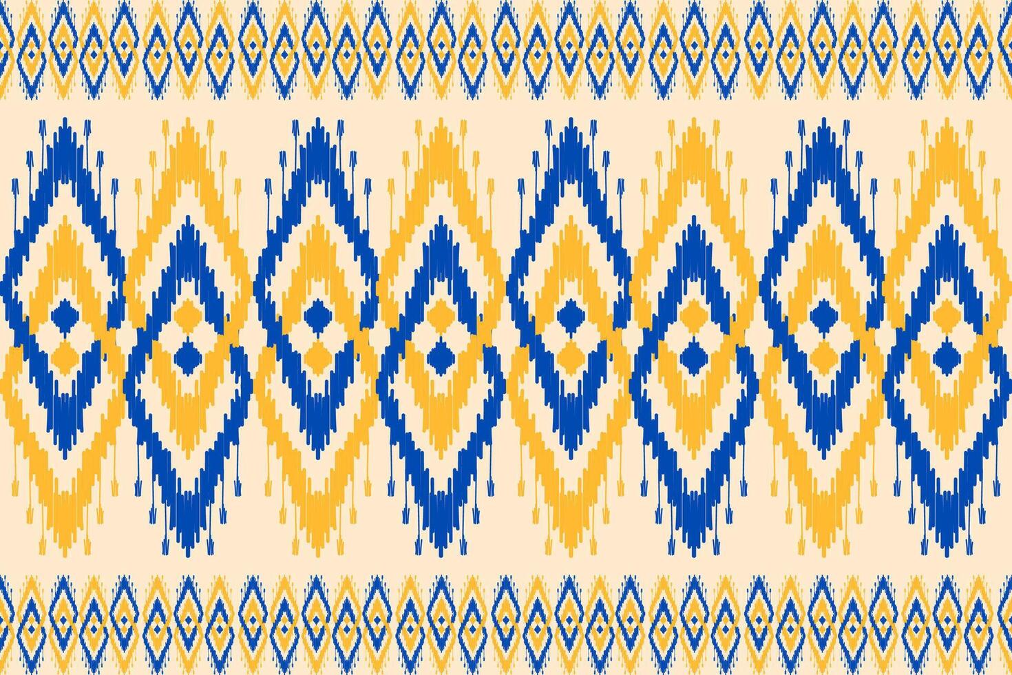 Carpet ikat pattern art. Geometric ethnic seamless pattern in tribal. Indian style. vector