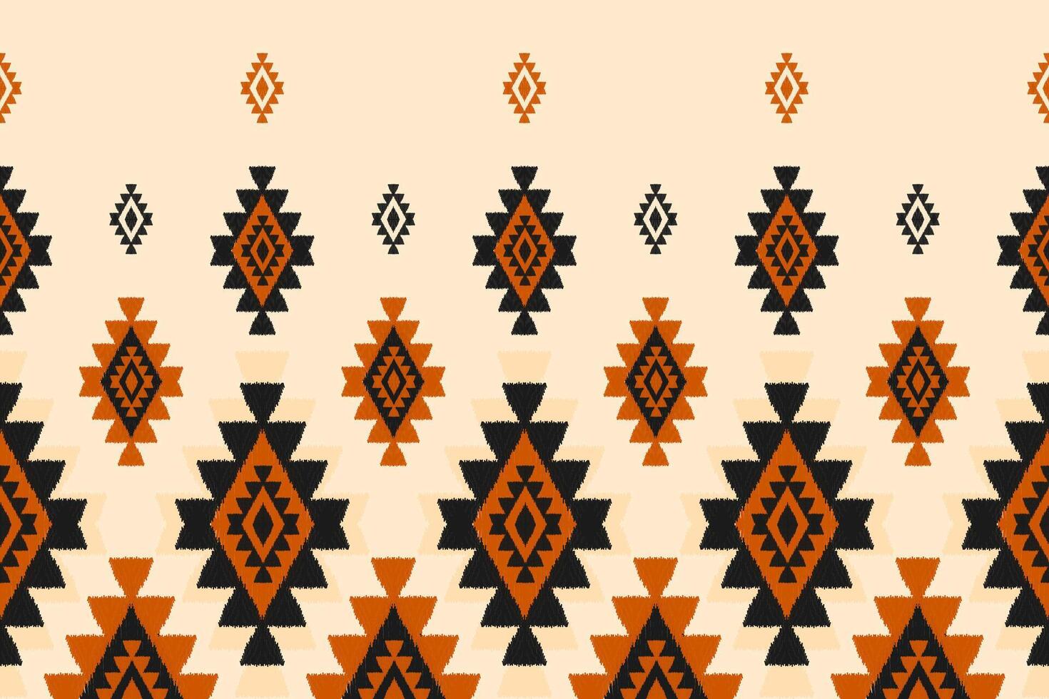 Ethnic ikat seamless pattern in tribal. Aztec geometric ethnic ornament print. Ikat pattern style. vector