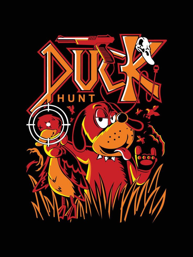 Print duck hunt vector