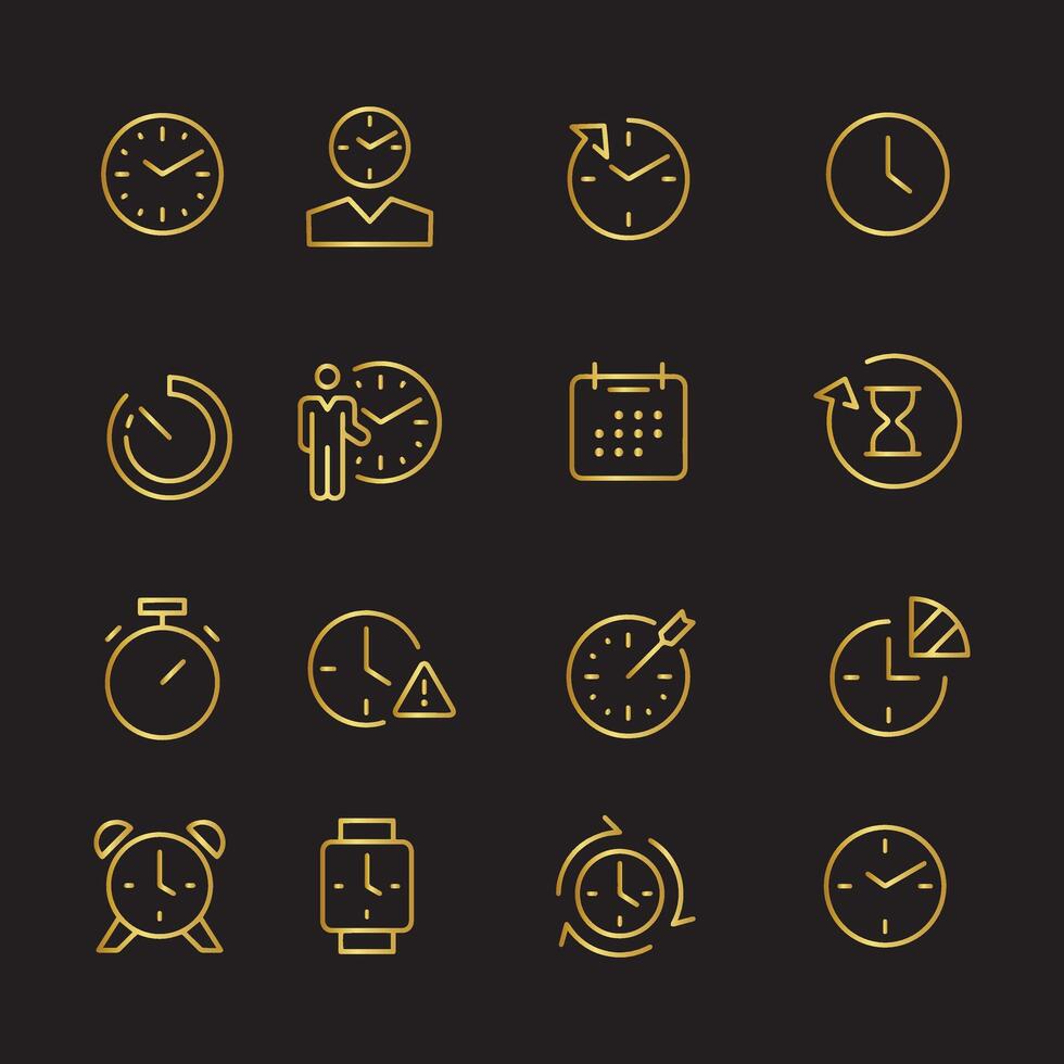 diseño de vectores de iconos de tiempo