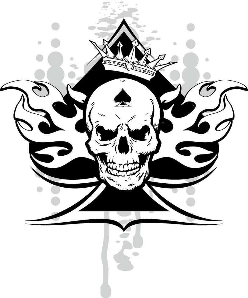 ACE OF SPADES SKULL vector