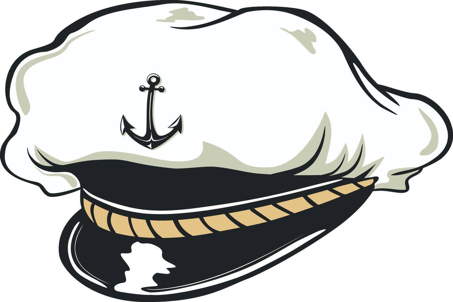 nautical captain's hat vector